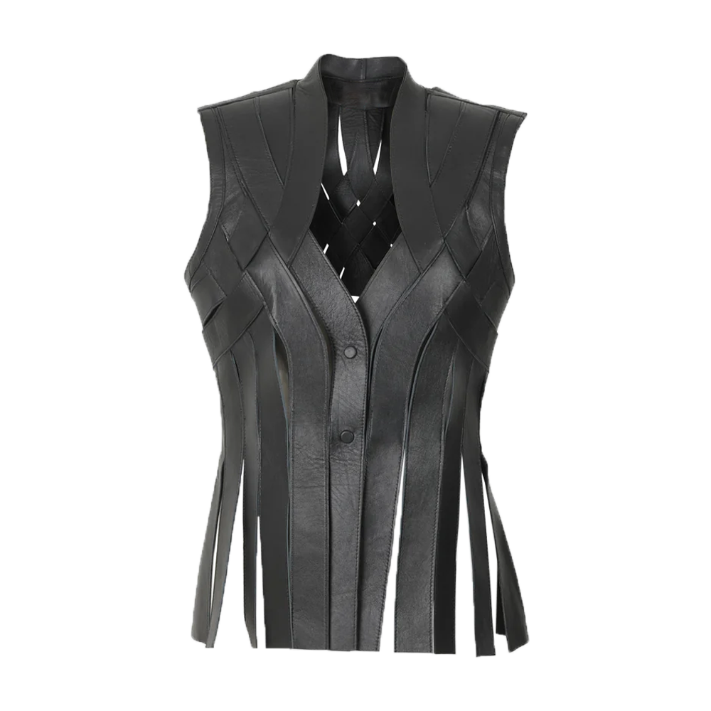 Unique Fringed Leather Vest