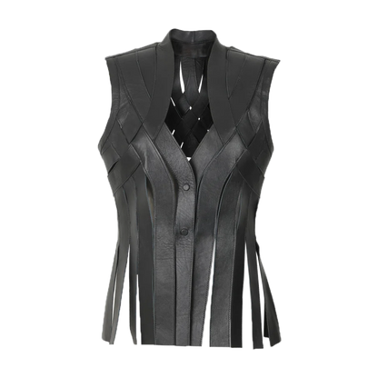 Unique Fringed Leather Vest