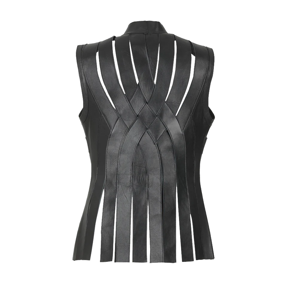 Unique Fringed Leather Vest