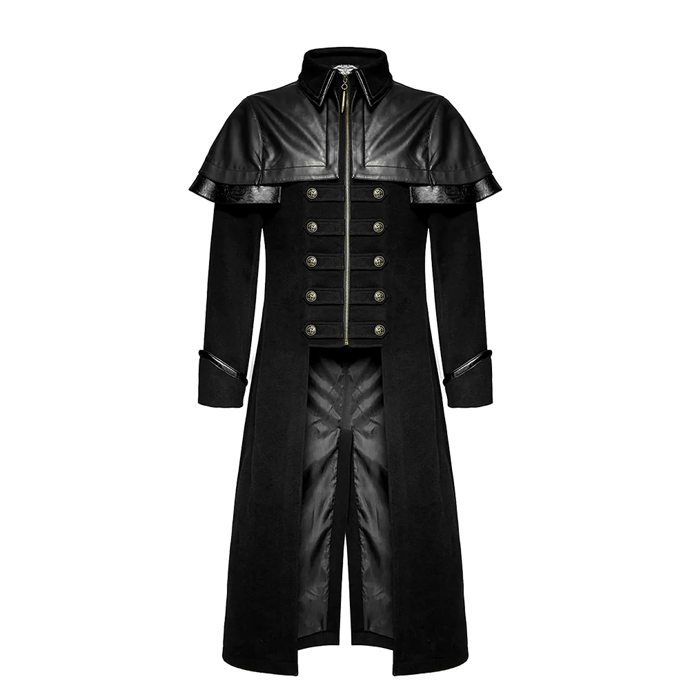 Commander Cape Shoulder Double Breasted Trench Coat