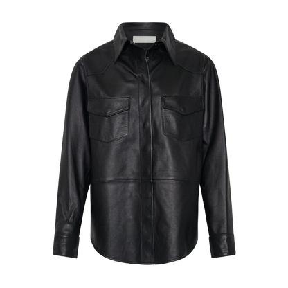 Relaxed Fit Oversized Leather Shacket