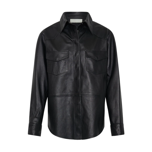 Relaxed Fit Oversized Leather Shacket