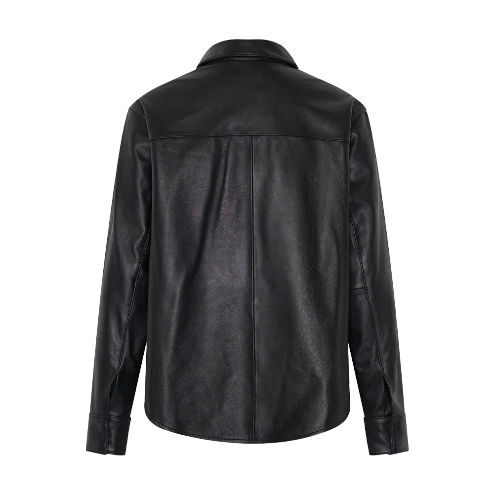 Relaxed Fit Oversized Leather Shacket