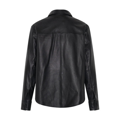 Relaxed Fit Oversized Leather Shacket