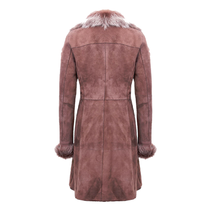 Long Shearling Coat with Toscana Trim