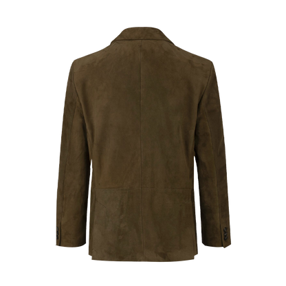 Premium Moss Suede Two Button Tailored Blazer