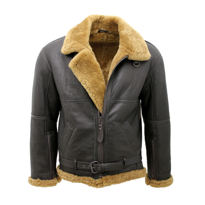 RAF Brown Aviator Leather Jacket