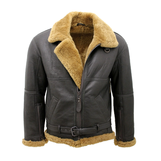RAF Brown Aviator Leather Jacket