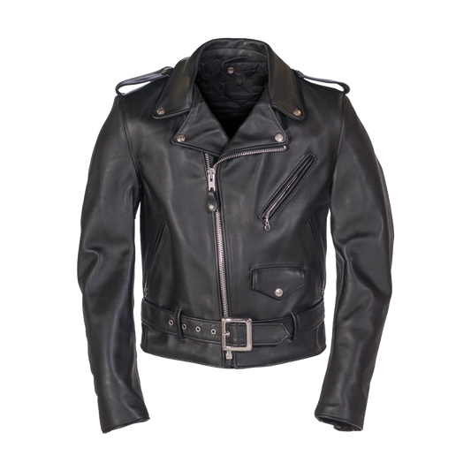 Classic Perfecto Style Leather Biker Jacket