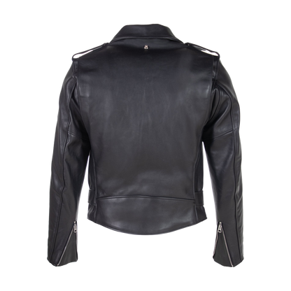 Classic Perfecto Style Leather Biker Jacket