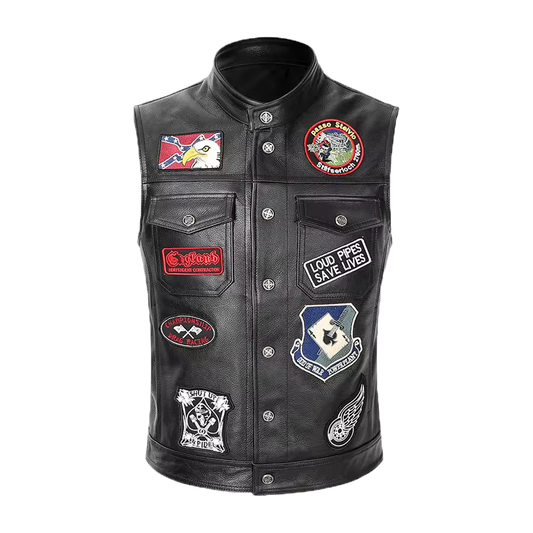 Patchwork Embroidery Leather Vest