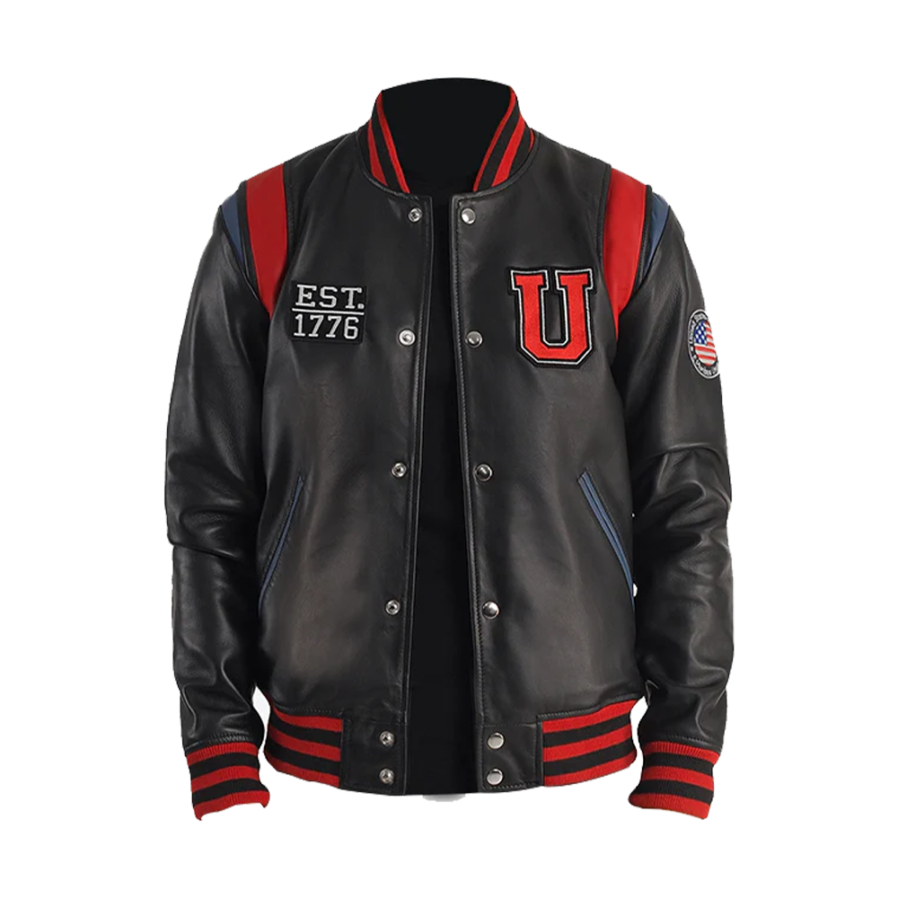 Apex Athletic Bold Leather Statement Jacket