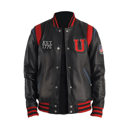 Apex Athletic Bold Leather Statement Jacket