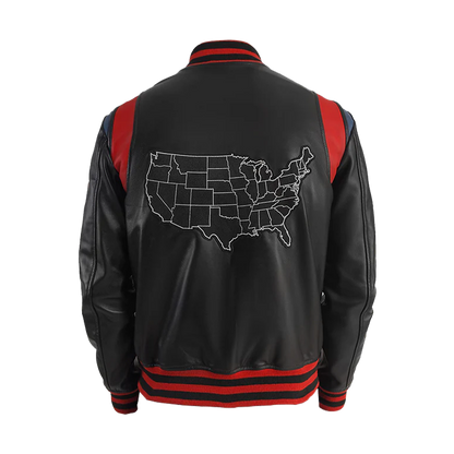 Apex Athletic Bold Leather Statement Jacket